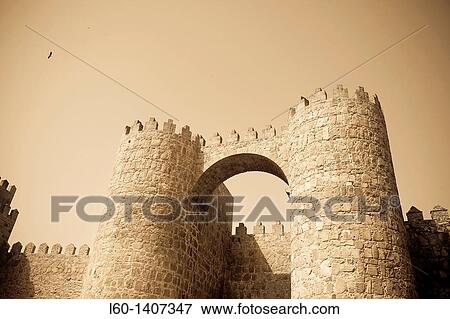 Stock Photo - ? Puerta del Alcazar? Avila Spain. Fotosearch