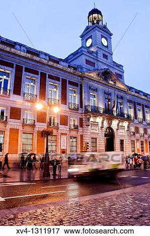Stock Photo - Puerta del Sol in Christmas Madrid Spain. Fotosearch