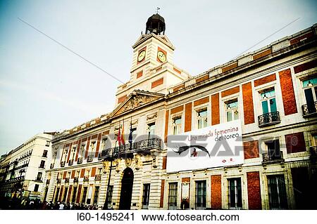 Stock Image - Puerta del Sol in Madrid, Spain. Fotosearch