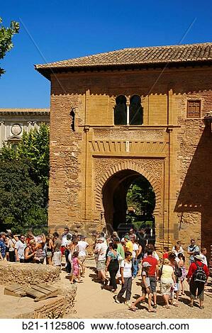 Puerta del Vino gate, Alhambra, Granada, Andalusia, Spain View Large Photo Image Stock Photograph - Puerta del Vino gate, Alhambra, Granada, Andalusia, Spain. Fotosearch