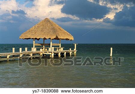 Stock Photo - Puerto Morelos beach, Caribbean sea, Quintana Roo, Yucatan peninsula, Mexico, Central America. Fotosearch