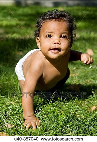 Stock Image - Puerto Rican baby boy. Fotosearch