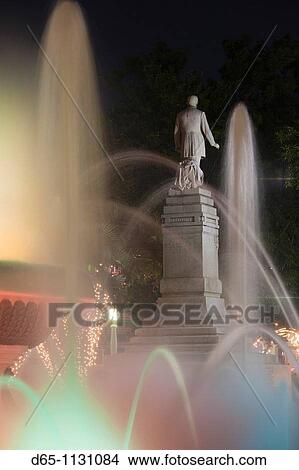Puerto Rico, South Coast, Ponce, Plaza Las Delicias, plaza fountain, evening. View Large Photo Image Picture - Puerto Rico, South Coast, Ponce, Plaza Las Delicias, plaza fountain, evening.. Fotosearch