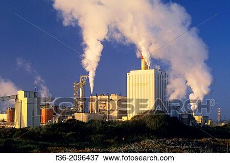 Pulp Mill and steam clouds at sunrise near Manila, Samoa Peninsula, Humboldt County, CALIFORNIA. View Large Photo Image Stock Photo - Pulp Mill and steam clouds at sunrise near Manila, Samoa Peninsula, Humboldt County, CALIFORNIA.. Fotosearch