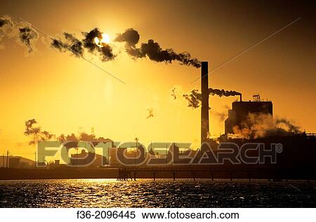 Pulp Mill at Sunset, Humboldt Bay, near Eureka / Samoa Humboldt County, CALIFORNIA. View Large Photo Image Stock Photography - Pulp Mill at Sunset, Humboldt Bay, near Eureka / Samoa Humboldt County, CALIFORNIA.. Fotosearch