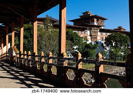 Punakha Bridge and Dzong, Punakha, Bhutan, Asia. View Large Photo Image Stock Image - Punakha Bridge and Dzong, Punakha, Bhutan, Asia.. Fotosearch