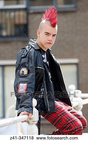 Punk boy View Large Photo Image Stock Photo - Punk boy. Fotosearch