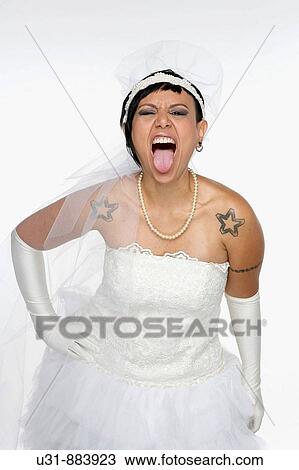 Punk Bride in her late 20s in a studio setting screaming View Large Photo Image Stock Image - Punk Bride in her late 20s in a studio setting screaming. Fotosearch