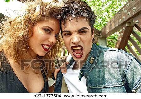 Picture - Punk couple. Fotosearch