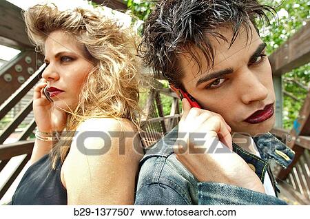 Punk couple View Large Photo Image Stock Photo - Punk couple. Fotosearch
