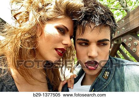 Punk couple View Large Photo Image Stock Photography - Punk couple. Fotosearch