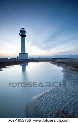 Stock Photograph - Punta del Fangar, Natural Park of Delta de l'Ebre, Tarragona, Spain.. Fotosearch