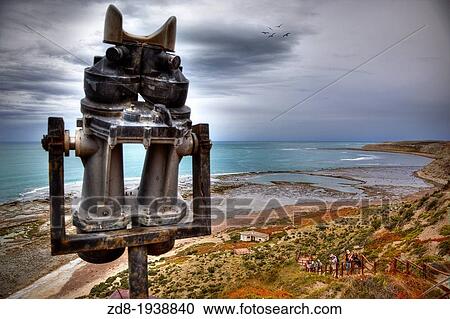 Stock Image - punta delgada in peninsula valdes. argentina. Fotosearch