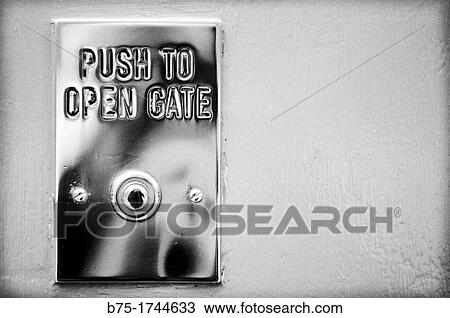 Push to open gate View Large Photo Image Stock Image - Push to open gate. Fotosearch