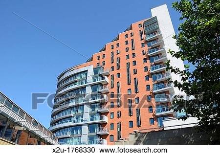 Stock Image - Putney Wharf Tower apartments, Putney, London, UK. Fotosearch