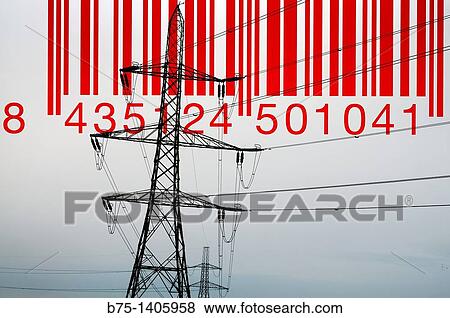 Pylon and bar code View Large Photo Image Stock Photo - Pylon and bar code. Fotosearch