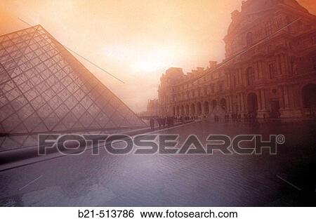 Pyramid at the Louvre Museum, Paris. France View Large Photo Image Stock Photograph - Pyramid at the Louvre Museum, Paris. France. Fotosearch