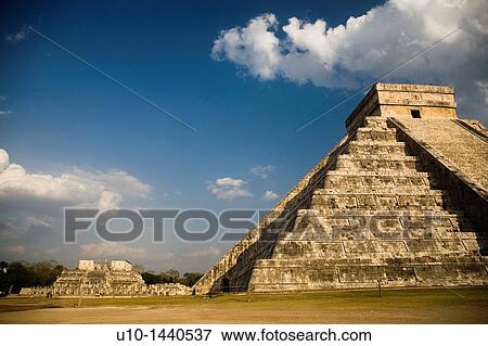 Pyramid of Kukulkan and Temple of the Warriors, Chichen Itza Archaeological SiteYucatan, Mexico View Large Photo Image Stock Photo - Pyramid of Kukulkan and Temple of the Warriors, Chichen Itza Archaeological SiteYucatan, Mexico. Fotosearch