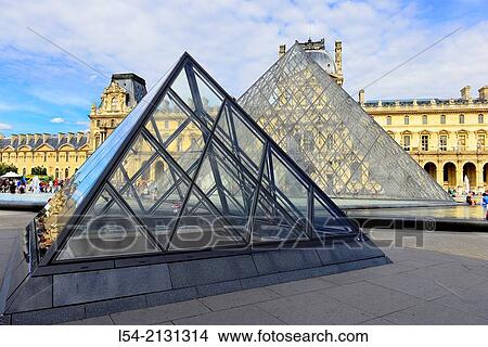 Pyramid The Louvre Museum Paris France Europe FR City of Lights. View Large Photo Image Picture - Pyramid The Louvre Museum Paris France Europe FR City of Lights.. Fotosearch