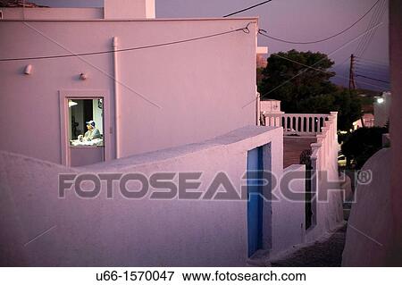 Pyrgos Santorini Greece. View Large Photo Image Stock Photo - Pyrgos Santorini Greece.. Fotosearch
