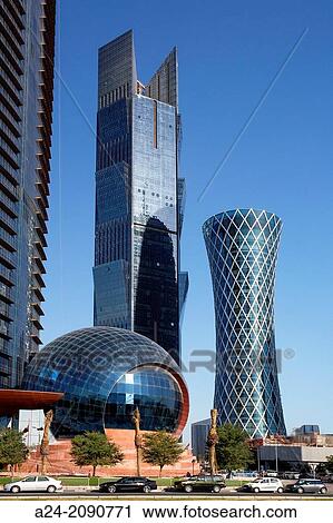 Qatar, Doha City, Tornado Bldg. View Large Photo Image Stock Image - Qatar, Doha City, Tornado Bldg.. Fotosearch