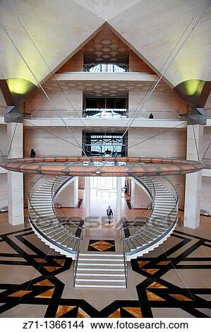 Qatar, Doha, Museum of Islamic Art, interior, I M Pei, architect, View Large Photo Image Picture - Qatar, Doha, Museum of Islamic Art, interior, I M Pei, architect,. Fotosearch