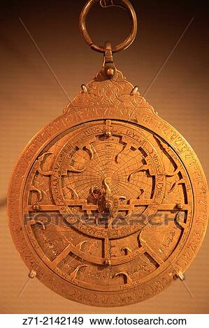 Qatar, Doha, Museum of Islamic Art, planispheric astrolabe, 14th century,. View Large Photo Image Stock Photo - Qatar, Doha, Museum of Islamic Art, planispheric astrolabe, 14th century,.. Fotosearch