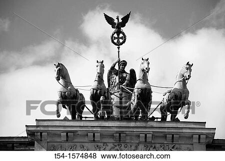 Stock Photo - Quadriga on the Brandenburg Gate in Berlin. Fotosearch