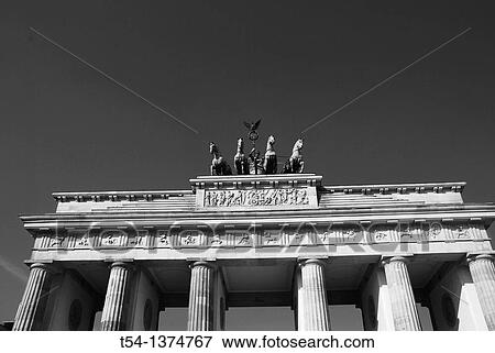 Quadriga on Top of the Brandenburg Gate in Berlin View Large Photo Image Stock Photo - Quadriga on Top of the Brandenburg Gate in Berlin. Fotosearch
