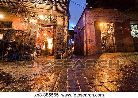 Stock Photography - Quarter of workers forging, Marrakech, Morocco,. Fotosearch
