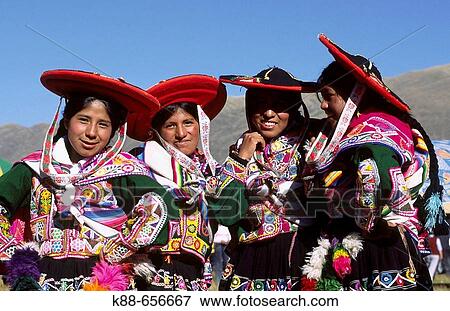 Quechua girls at Raqchi traditional dance festival. Raqchi, Cuzco, Peru View Large Photo Image Stock Photo - Quechua girls at Raqchi traditional dance festival. Raqchi, Cuzco, Peru. Fotosearch