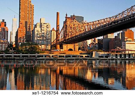 Queensboro Bridge, Manhattan, East River, New York, USA View Large Photo Image Picture - Queensboro Bridge, Manhattan, East River, New York, USA. Fotosearch