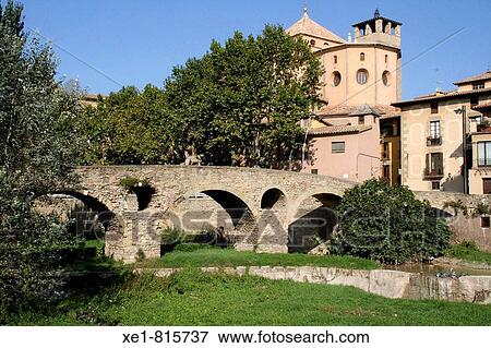 Queralt bridge, Vic. Barcelona province, Catalonia, Spain View Large Photo Image Stock Photo - Queralt bridge, Vic. Barcelona province, Catalonia, Spain. Fotosearch