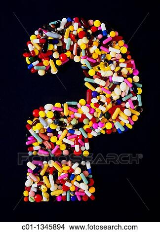 Question mark made with pharmaceutical pills and tablets View Large Photo Image Picture - Question mark made with pharmaceutical pills and tablets. Fotosearch
