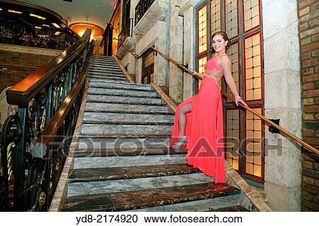 Stock Image - Quinceaera inside the Cruz Building, Coconut Grove, Florida, USA. Fotosearch