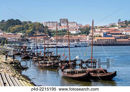 Rabelos (typical boats) used to transport Porto Wine. Porto, Douro Litoral Province, Portugal, Europe. View Large Photo Image Stock Photography - Rabelos (typical boats) used to transport Porto Wine. Porto, Douro Litoral Province, Portugal, Europe.. Fotosearch