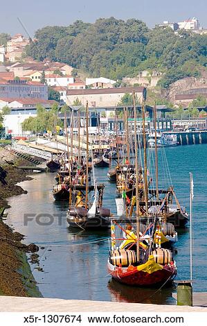 Rabelos (typical boats). Vila Nova de Gaia, Porto District, Portugal. View Large Photo Image Picture - Rabelos (typical boats). Vila Nova de Gaia, Porto District, Portugal.. Fotosearch