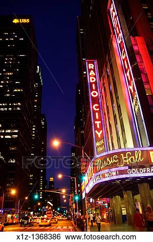 Stock Photograph - Radio City Music Hall in Midtown Manhattan New York City. Fotosearch