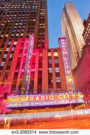 Radio City, Music Hall, Rockefeller Center, 6th Avenue, Avenue of the Americas, Midtown, Manhattan, New York City, New York, USA. View Large Photo Image Picture - Radio City, Music Hall, Rockefeller Center, 6th Avenue, Avenue of the Americas, Midtown, Manhattan, New York City, New York, USA.. Fotosearch