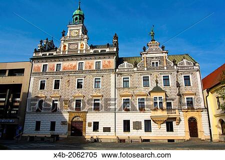 Radnice the town hall Karlovo namesti main square Kolin town Central Bohemian region Czech Republic Europe. View Large Photo Image Stock Photography - Radnice the town hall Karlovo namesti main square Kolin town Central Bohemian region Czech Republic Europe.. Fotosearch