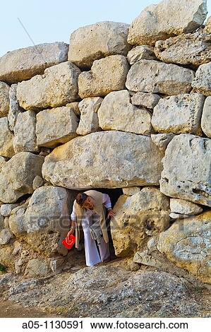 Stock Image - Rafal Rubi funerary building. Minorca. Balearic Islands. Spain.. Fotosearch