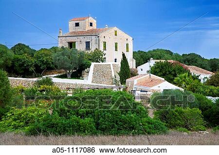 Rafal Rubi House. Minorca. Balearic Islands. Spain. View Large Photo Image Stock Photograph - Rafal Rubi House. Minorca. Balearic Islands. Spain.. Fotosearch