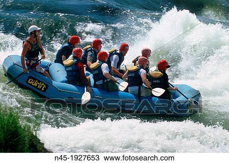 Rafting; Bujagali Falls; Uganda. View Large Photo Image Stock Image - Rafting; Bujagali Falls; Uganda.. Fotosearch