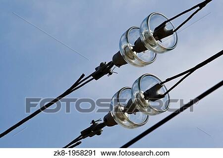 Railroad overhead lines against clear blue sky. View Large Photo Image Stock Image - Railroad overhead lines against clear blue sky.. Fotosearch