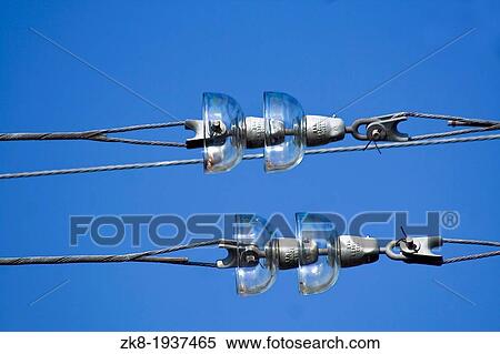 Railroad overhead lines against clear blue sky, Contact wire View Large Photo Image Stock Photography - Railroad overhead lines against clear blue sky, Contact wire. Fotosearch