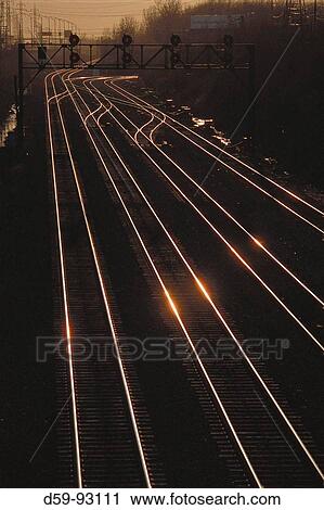 Railroad tracks View Large Photo Image Stock Image - Railroad tracks. Fotosearch