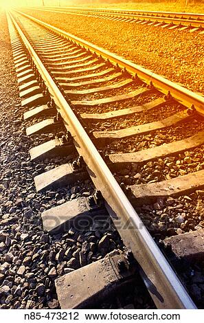 Railroad tracks View Large Photo Image Stock Image - Railroad tracks. Fotosearch