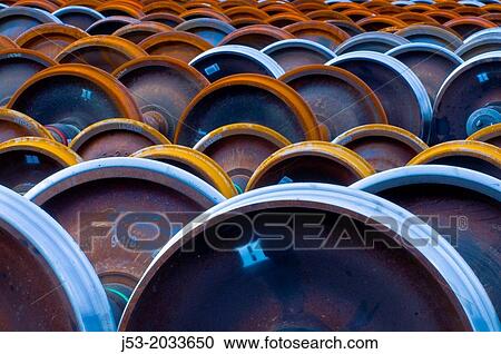 Railroad train wheel and axle assemblies at manufacturing plant, Tacoma, Washington USA. View Large Photo Image Stock Image - Railroad train wheel and axle assemblies at manufacturing plant, Tacoma, Washington USA.. Fotosearch