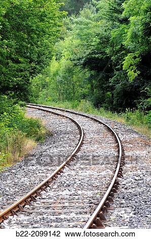 Stock Image - Railway, Lapradelle-Puilaurens, Aude, Languedoc-Roussillon, France.. Fotosearch