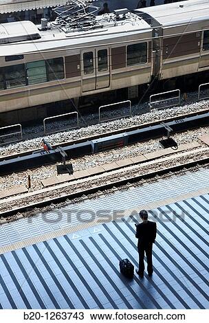 Railway station, Kyoto, Japan. View Large Photo Image Stock Image - Railway station, Kyoto, Japan.. Fotosearch